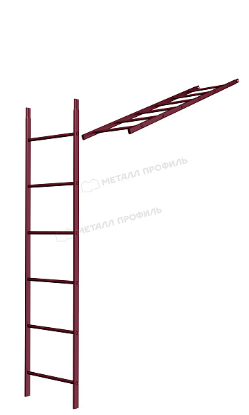 Лестница кровельная стеновая дл. 1860 мм без кронштейнов (3005) ― где купить в Белово? В нашем интернет-магазине!